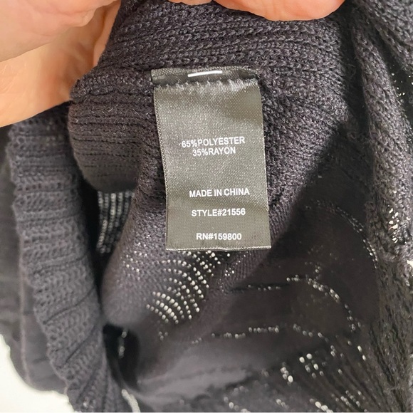 Antthony Originals Black Floral Texture Lace Trim Stretch Sz M Whimsygoth Witchy - Picture 7 of 9